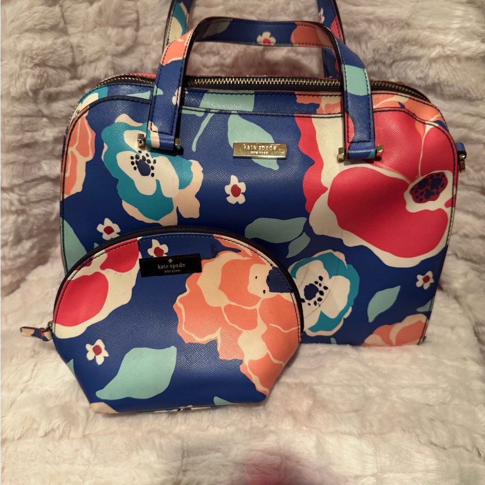 Kate Spade Blue and Orange Satchel Collection